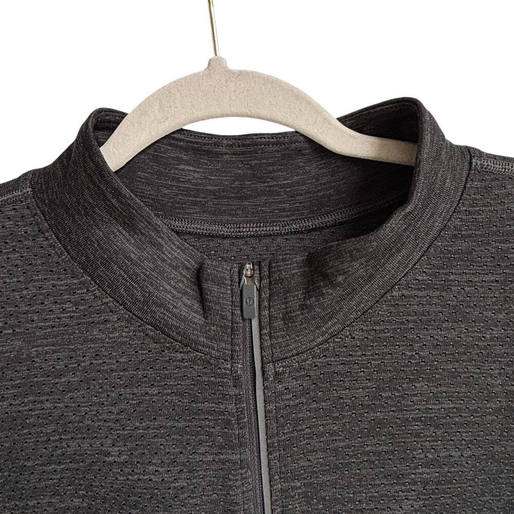 Lululemon Shirt Sz XL 1/2 Zip Charcoal Performance Long Sleeve Pullover. Co Logo - Picture 2 of 14